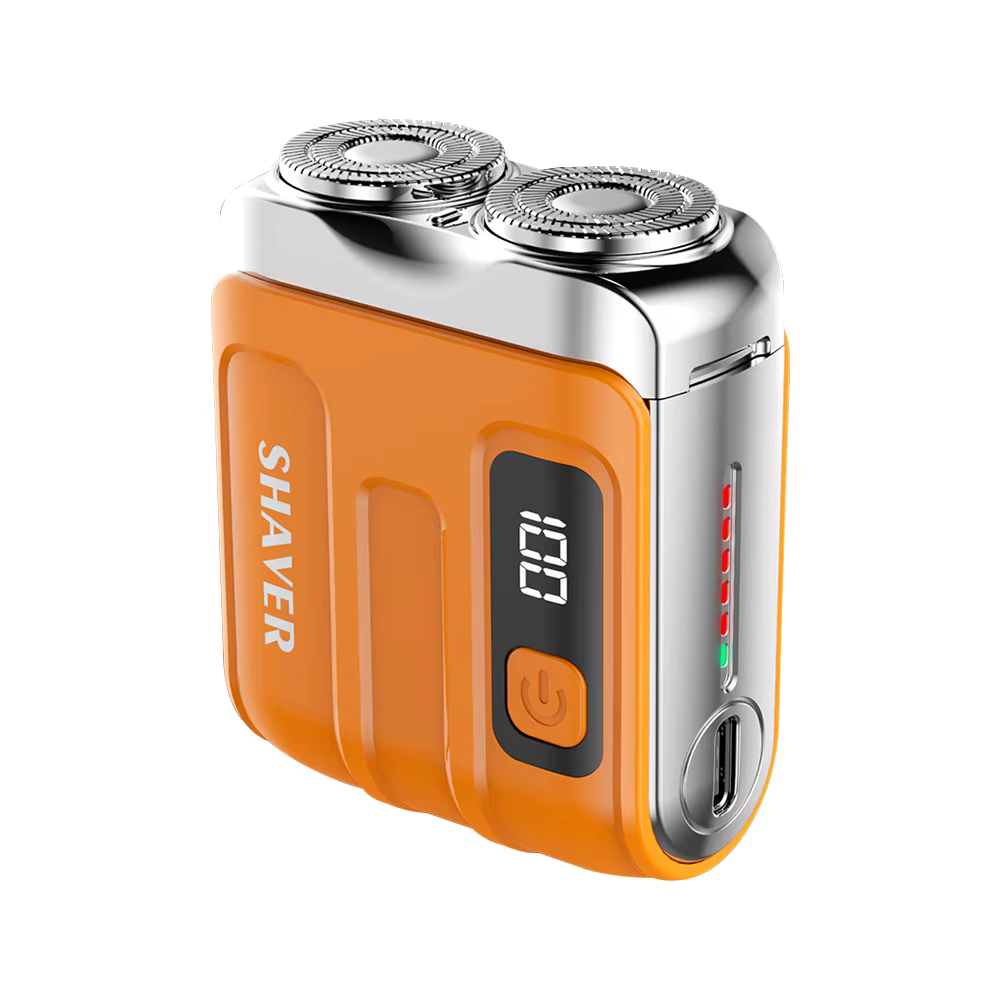 Rasoir électrique intelligent étanche à double lame pour usage humide et sec, rechargeable par USB,