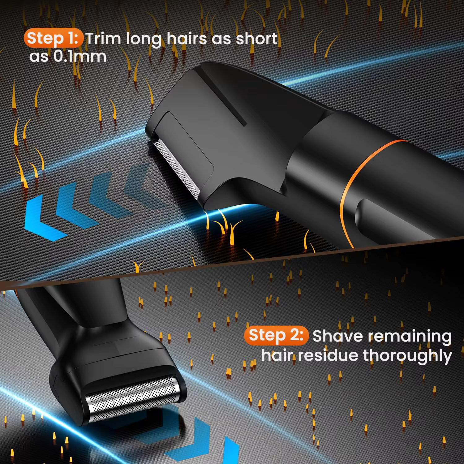 MAXGROOM Manscape corps tondeuse 4 en 1 IPX6 étanche pubien et aine rasage électrique Kit de toilett