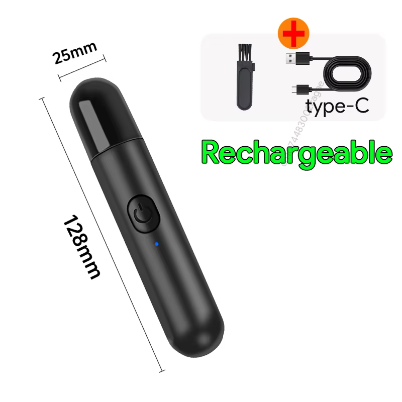 Tondeuse électrique pour poils de nez, rechargeable, pour poils d'oreilles, façonnage des sourcils, 