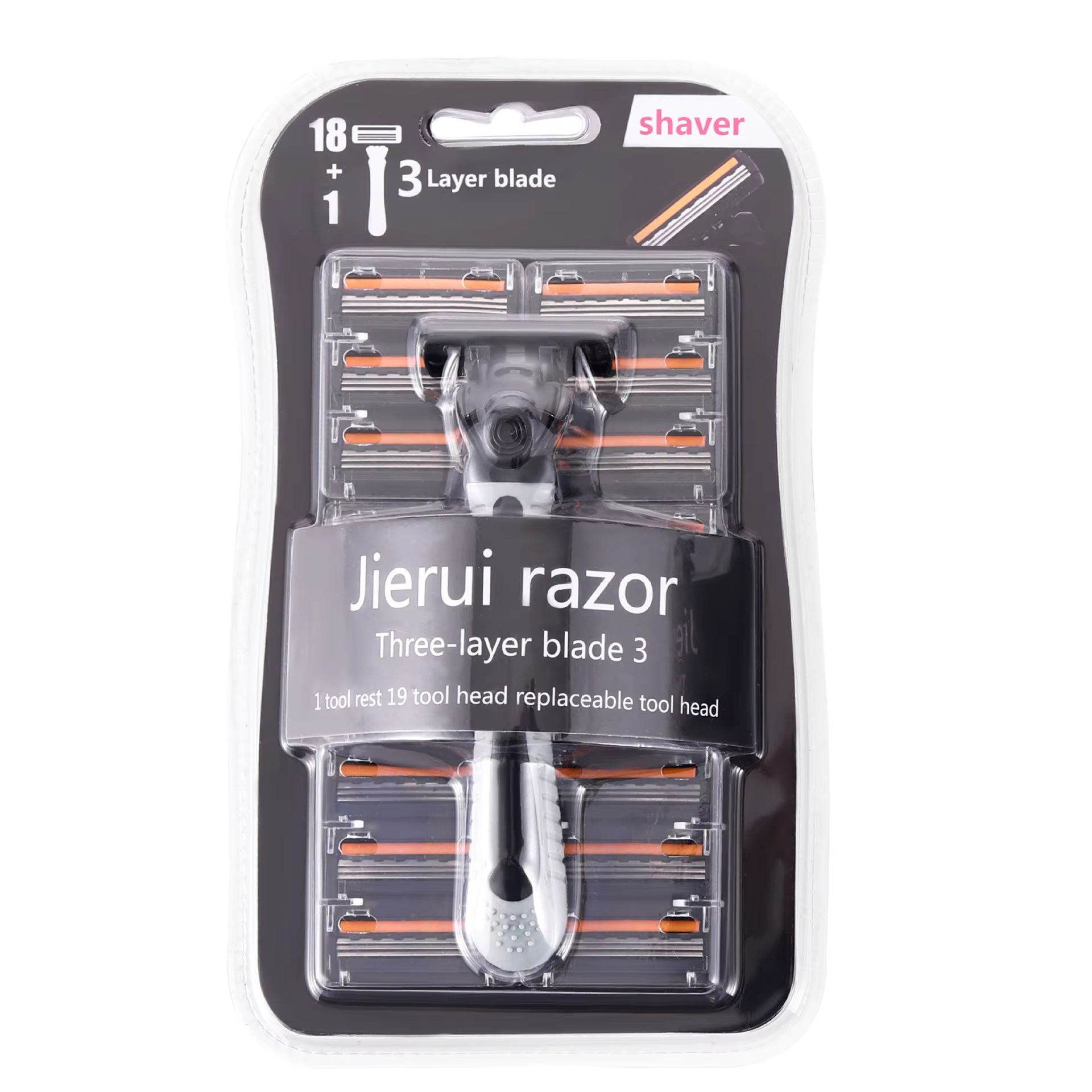 Rasoir pour homme au design innovant, rasoir à trois lames réutilisable, lame importée, tête multi-o