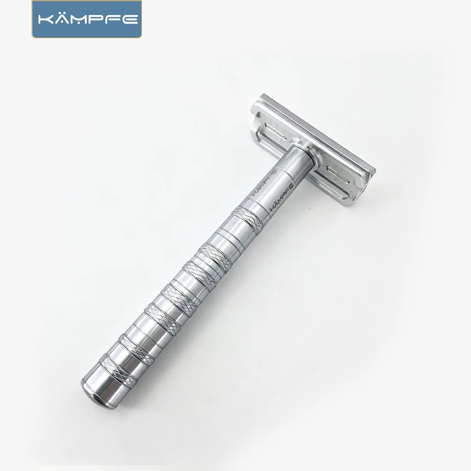 Rasoir de sécurité à double tranchant KAMPFE pour hommes, en aluminium, fabriqué avec un procédé CNC