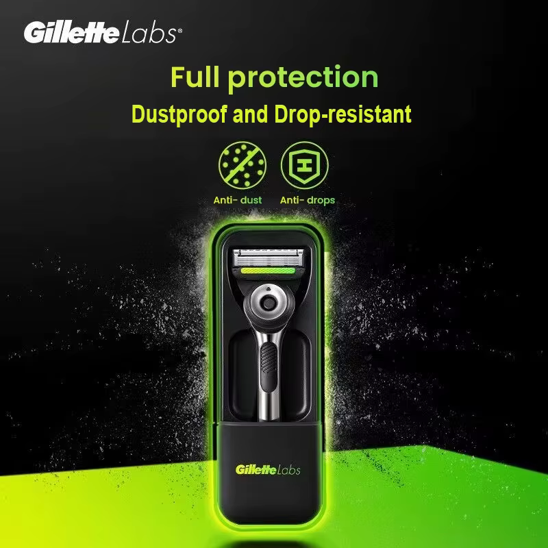 Gillette Labs rasoir boîte de voyage Portable rasoir étui de voyage anti-poussière résistant aux chu