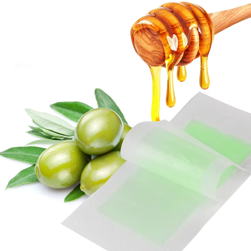 15 Bandes de cire dépilatoire jetables parfumées à l'aloe vera, pour le visage et le corps, pour les
