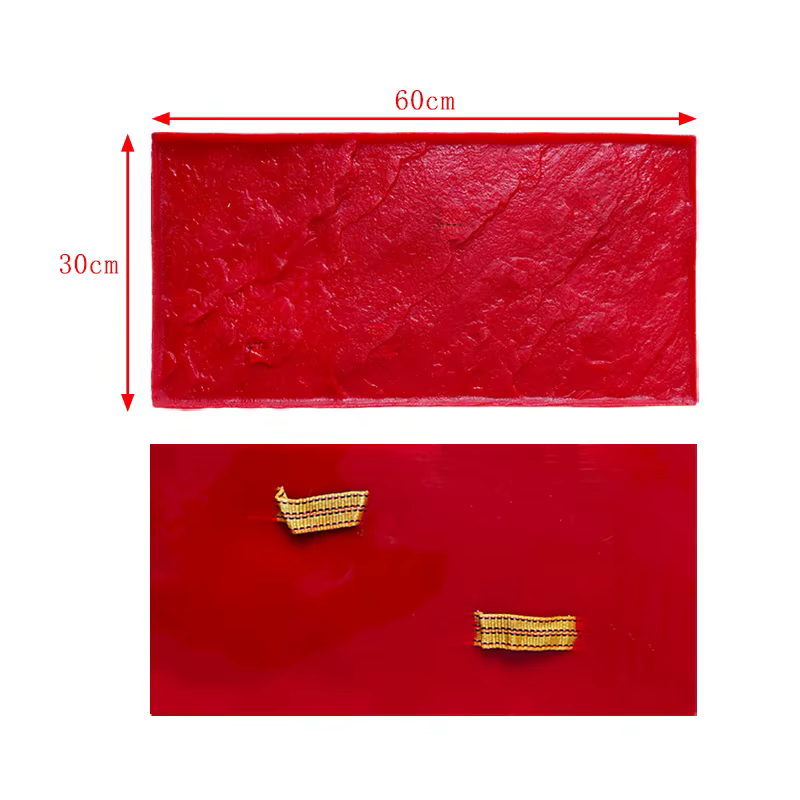 Moule d'estampage de ciment 60x30Cm, tampon en béton rectangulaire, carrelage en pierre, tampon de T