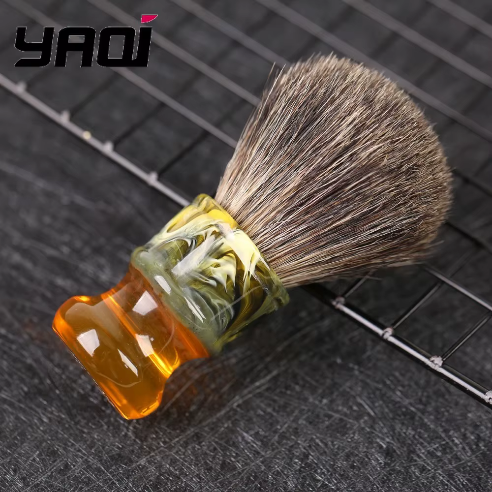 YAQI 22MM Sagrada Familia 100% pur blaireau cheveux résine poignée hommes humide rasage brosses
