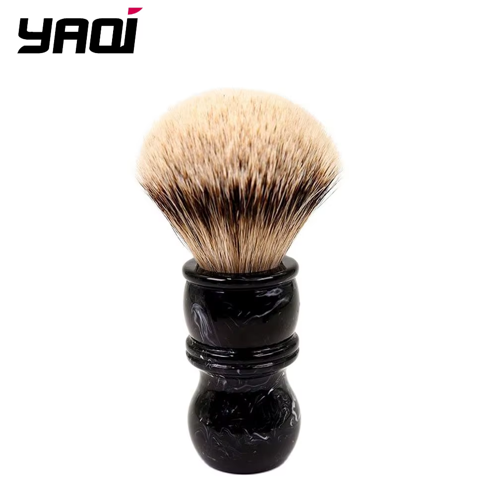 Yaqi 24MM hommes blaireau argent blaireau cheveux visage barbe appareil de nettoyage outil de rasage