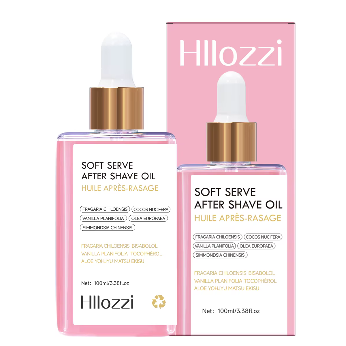 100 ml/3.38f.oz huile douce de fraise après-rasage hydratant en profondeur et nourrissant la peau sé