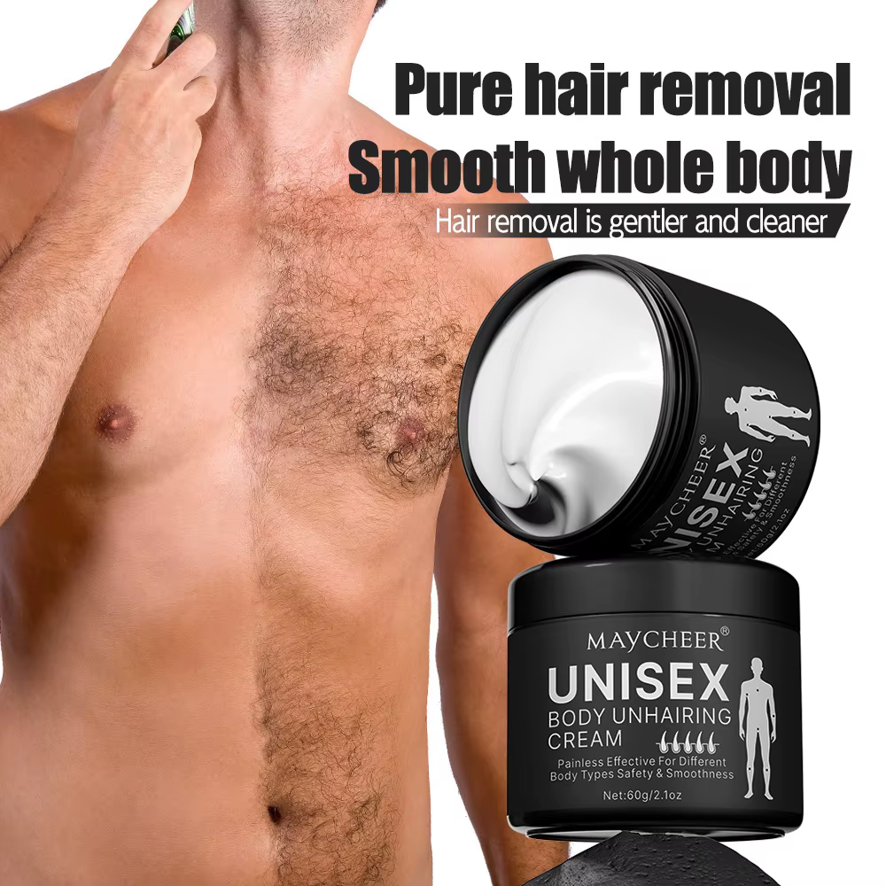 Crème dépilatoire 60g pour hommes et femmes, indolore, rapide, complète, rafraîchissante, redonne co
