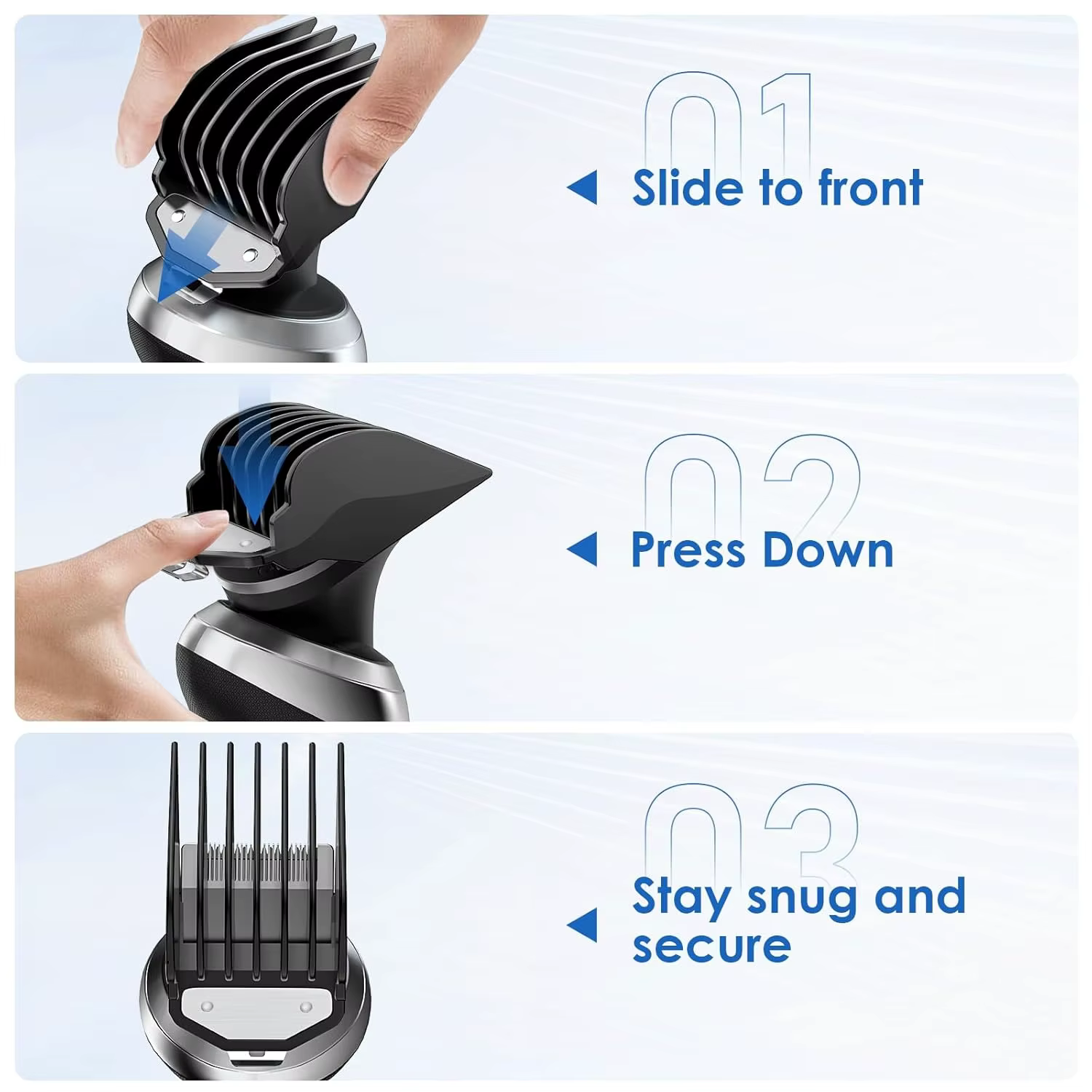 Protections de tondeuse à Clip en métal pour Wahl, peigne de guidage de coupe Premium de 1.25 à 2.5