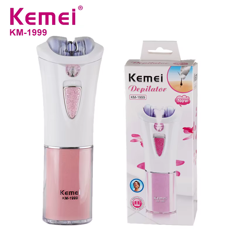 Kemei KM-1999 épilatoire électrique femme épilateur femmes batterie sèche épilation pour le corps du