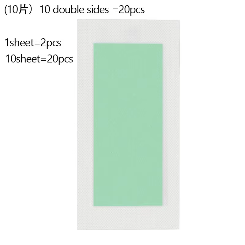 Bandes de cire d'épilation d'été, 20 feuilles, papier de cire froide Double face pour les jambes, le