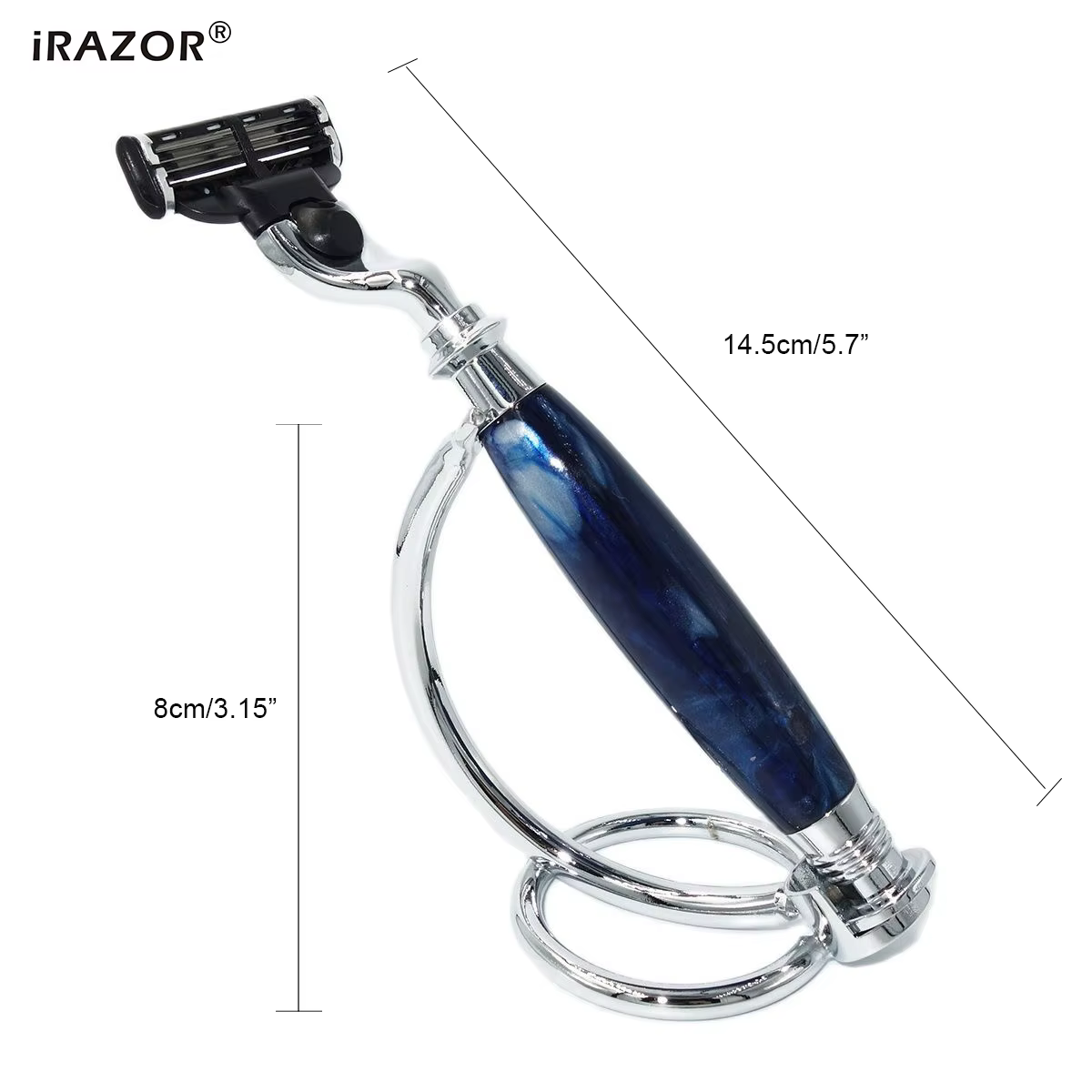 iRAZOR Mach 3 rasoir de sécurité manuel pour hommes Compatible avec la marque universelle 3 couches