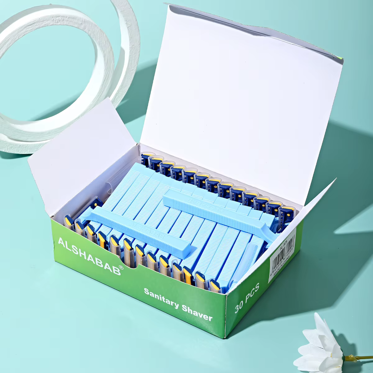 Rasoir manuel jetable pour femmes, 30 pièces/boîte, 1 lame Super tranchante avec tête de peigne, pou