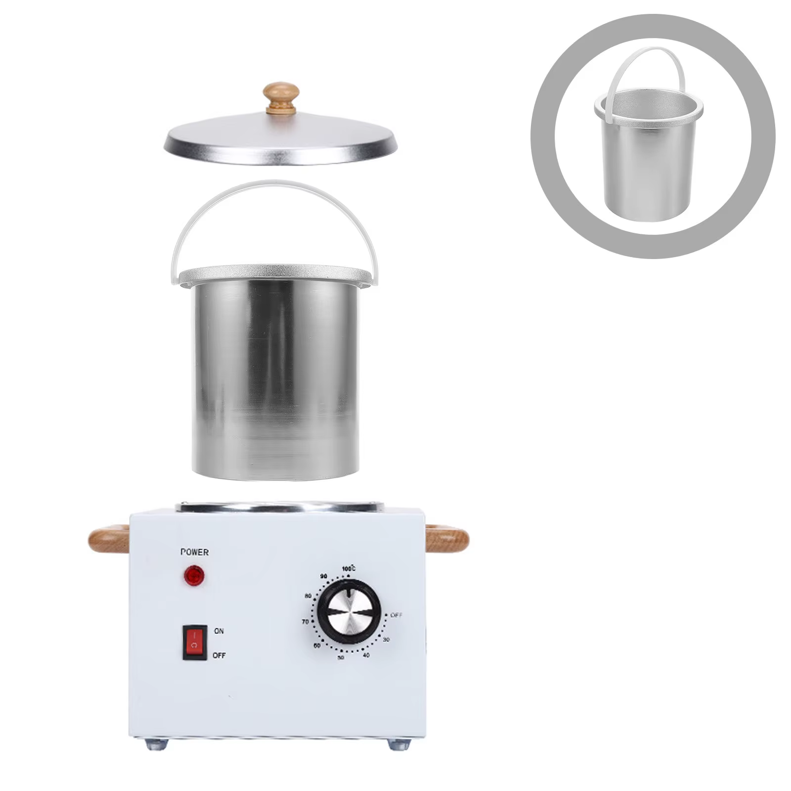 Pot à cire haute efficacité 1L pour épilation, récipient de remplacement professionnel pour chauffe-