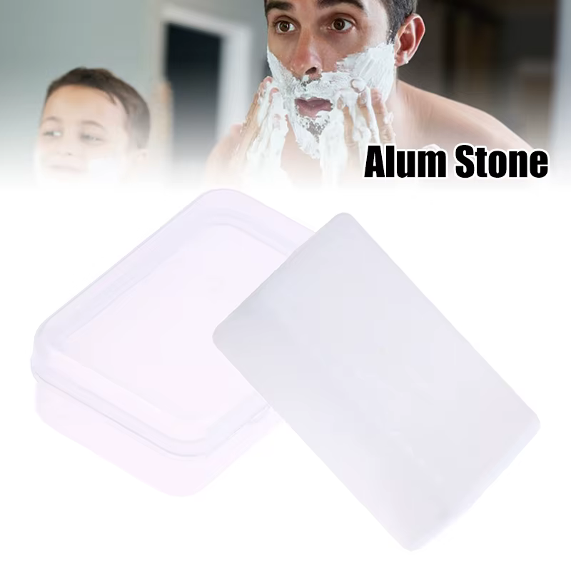 Pierre d'alun dépistolet ant après rasage, 100% naturel, inodore, apaise la peau, pour barbier, pour