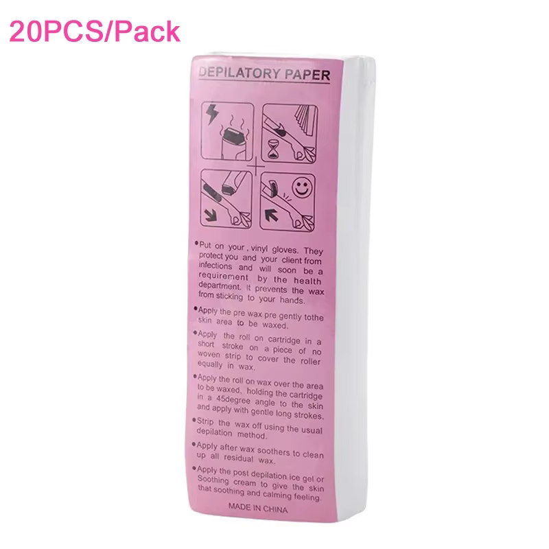 10-100 bandes de cire professionnelles pour épilation-tissu résistant aux déchirures bandes d'épilat