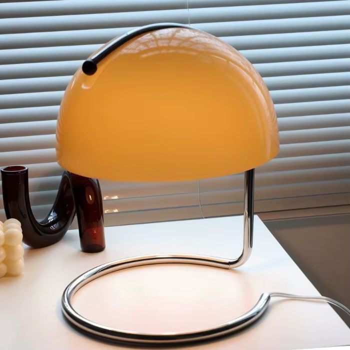 Lampe de chevet en verre Bauhaus, lampe diffuseur d'arôme de cire fondante sans feu, lampe nordique 