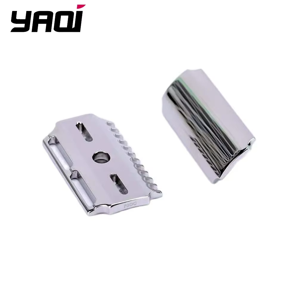 YAQI Vostok 70DC tête de rasoir de sécurité 316 acier inoxydable poli double peigne avec écart de la