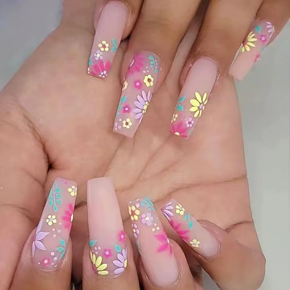Autocollants pour ongles 3D, fleurs de cerisier, Rose, marguerite, 20/30/60/70/90 pièces, mignon, cœ