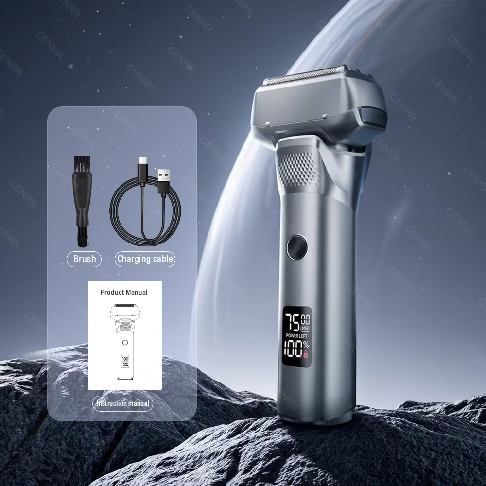 Rasoir électrique pour hommes, tondeuse à barbe étanche, mini rasoir portable à mouvement alternatif