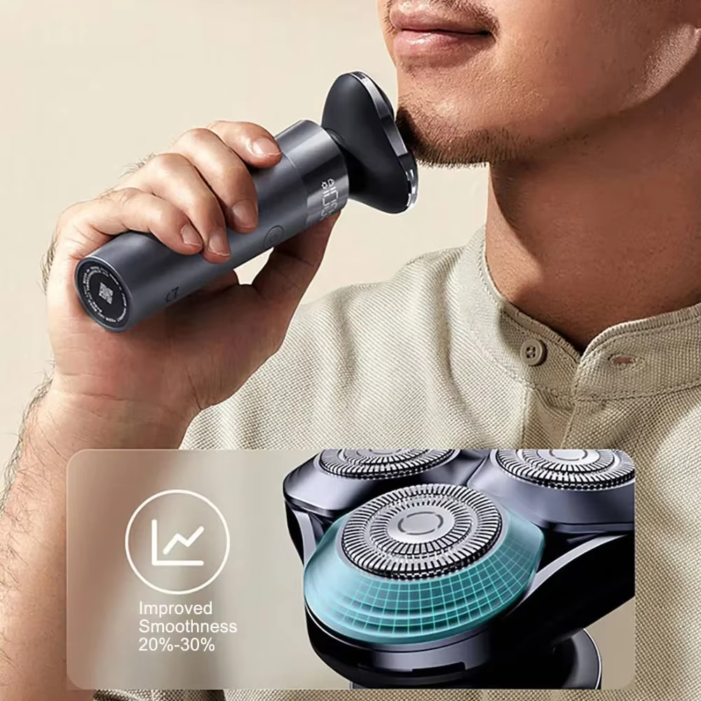 Rasoir électrique MIJIA S302 pour homme, tondeuse à barbe portable, rasoir flexible, lavable IPX7, u