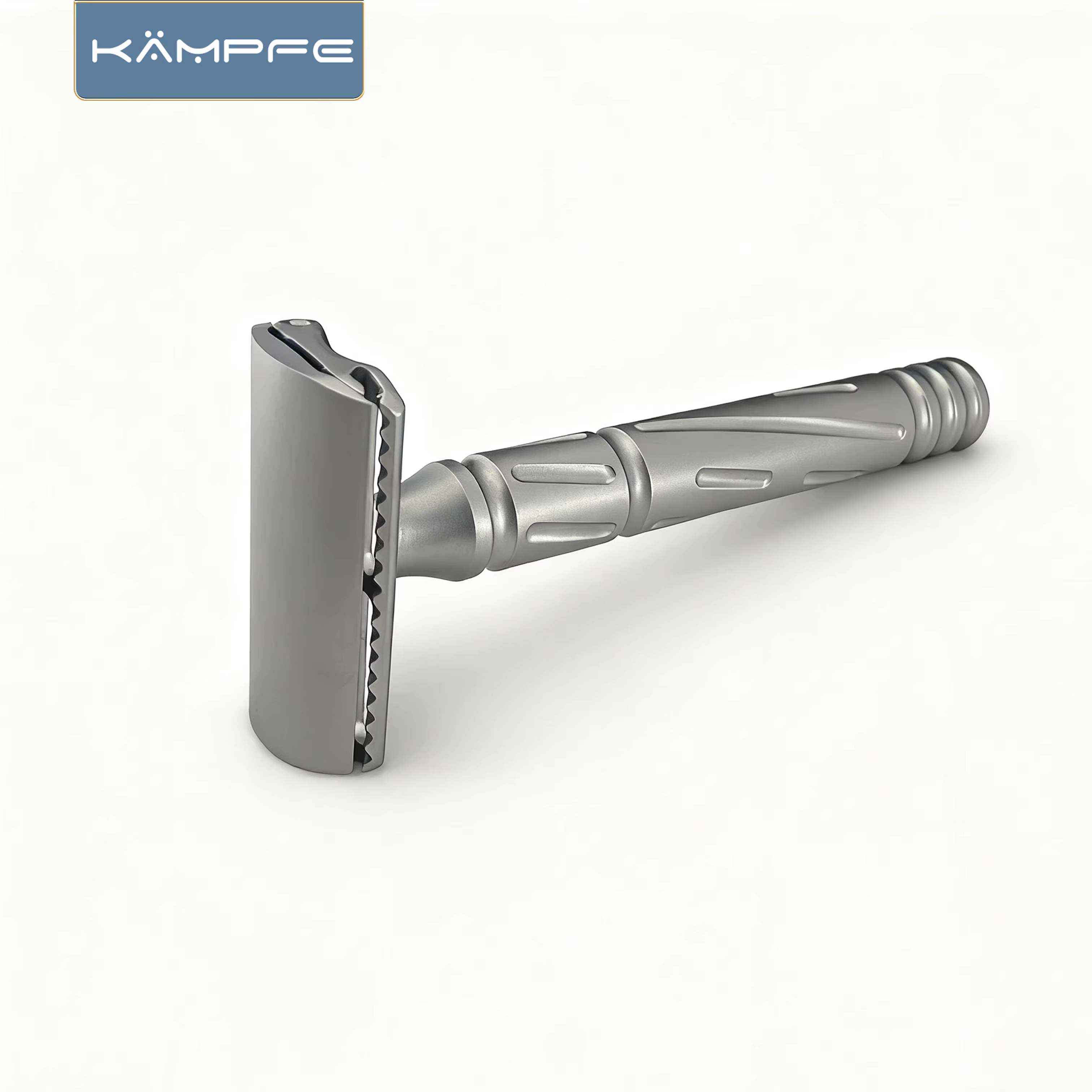 Rasoir de sécurité traditionnel pour homme KAMPFE CNC, double tranchant, en acier inoxydable, pour u