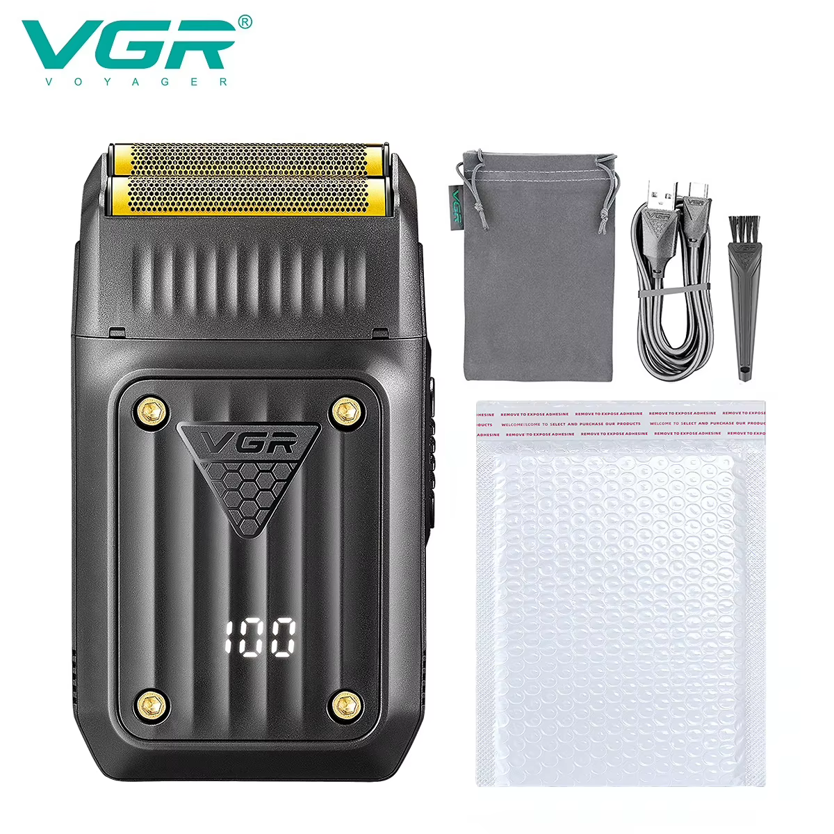 VGR tondeuse tondeuse à barbe pour hommes rasoir electrique homme Rasoir Professionnel Rasoir Électr