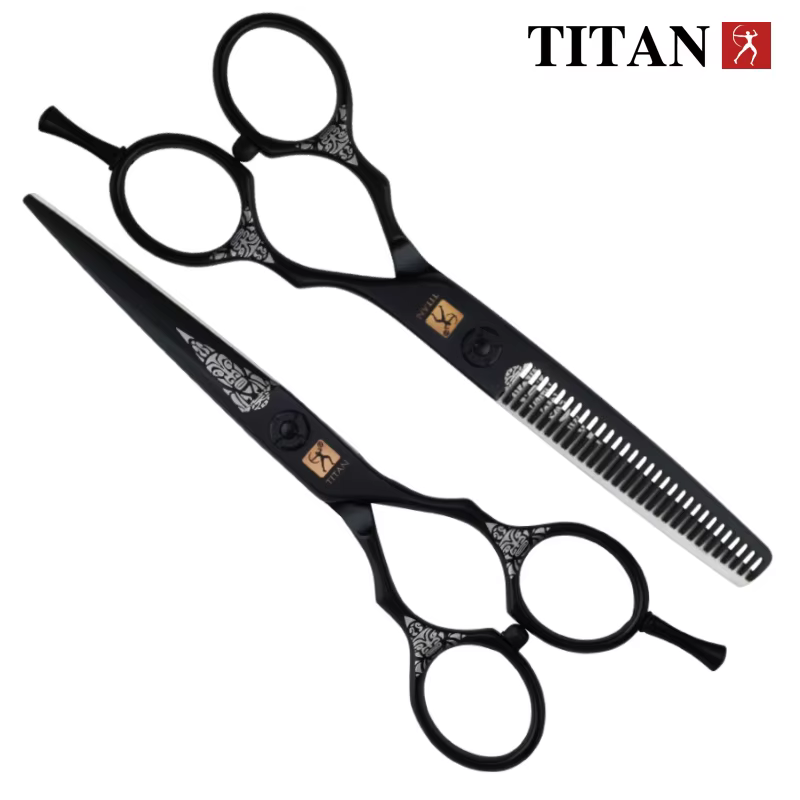 TITAN ciseaux à cheveux outil de barbier professionnel coupe coiffure ciseaux amincissants 5.5 pouce