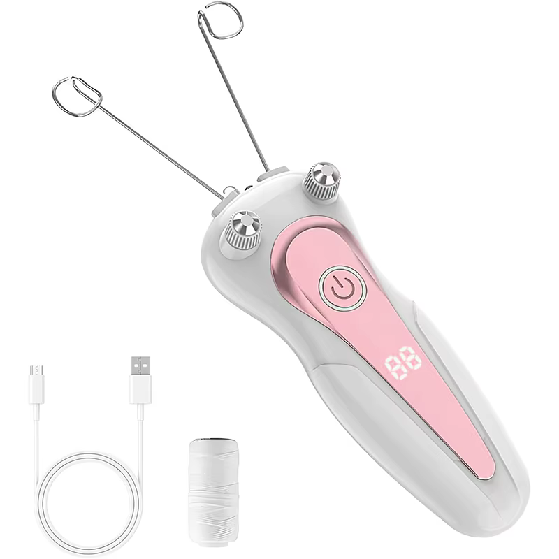 Épilateur électrique à fil de coton avec écran LCD, épilateur pour le visage, déplume, épilation ins