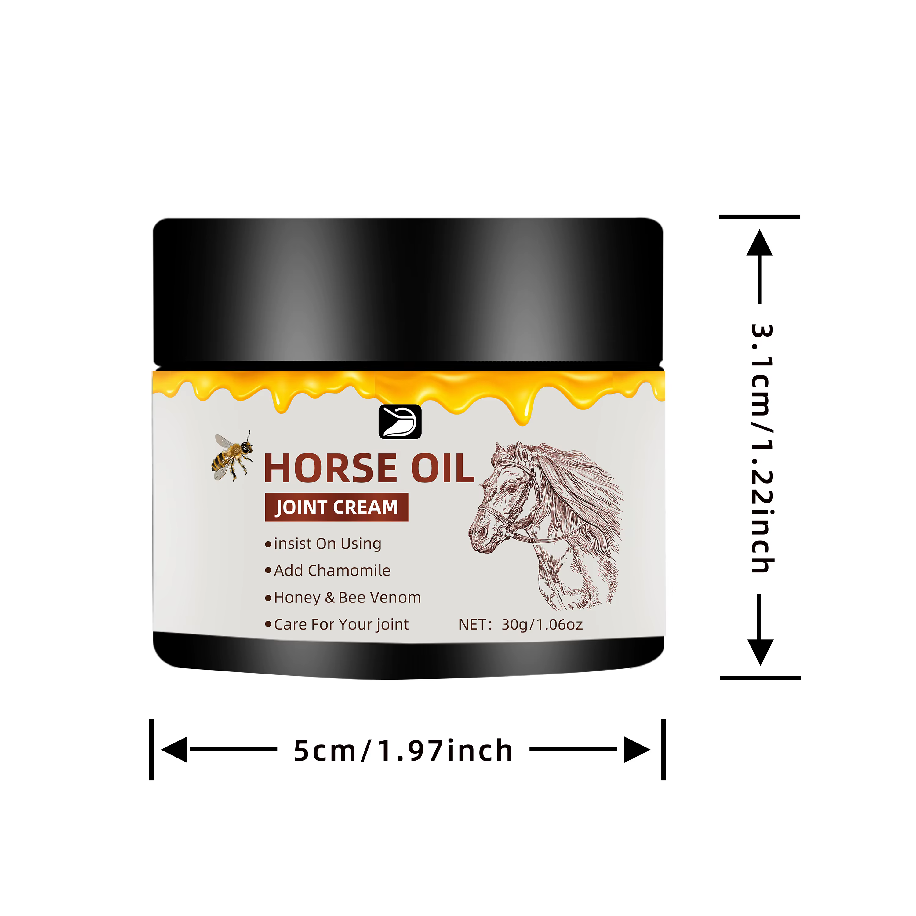 Crème aux Huiles de Cheval pour Articulations - Hydratante à Absorption Rapide, Non Grasse. Pour Cou