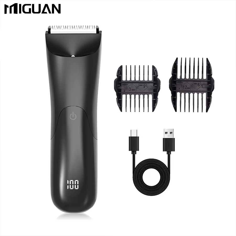 Tondeuse corporelle pour hommes, rasoir électrique, tondeuse électrique pour les parties intimes et