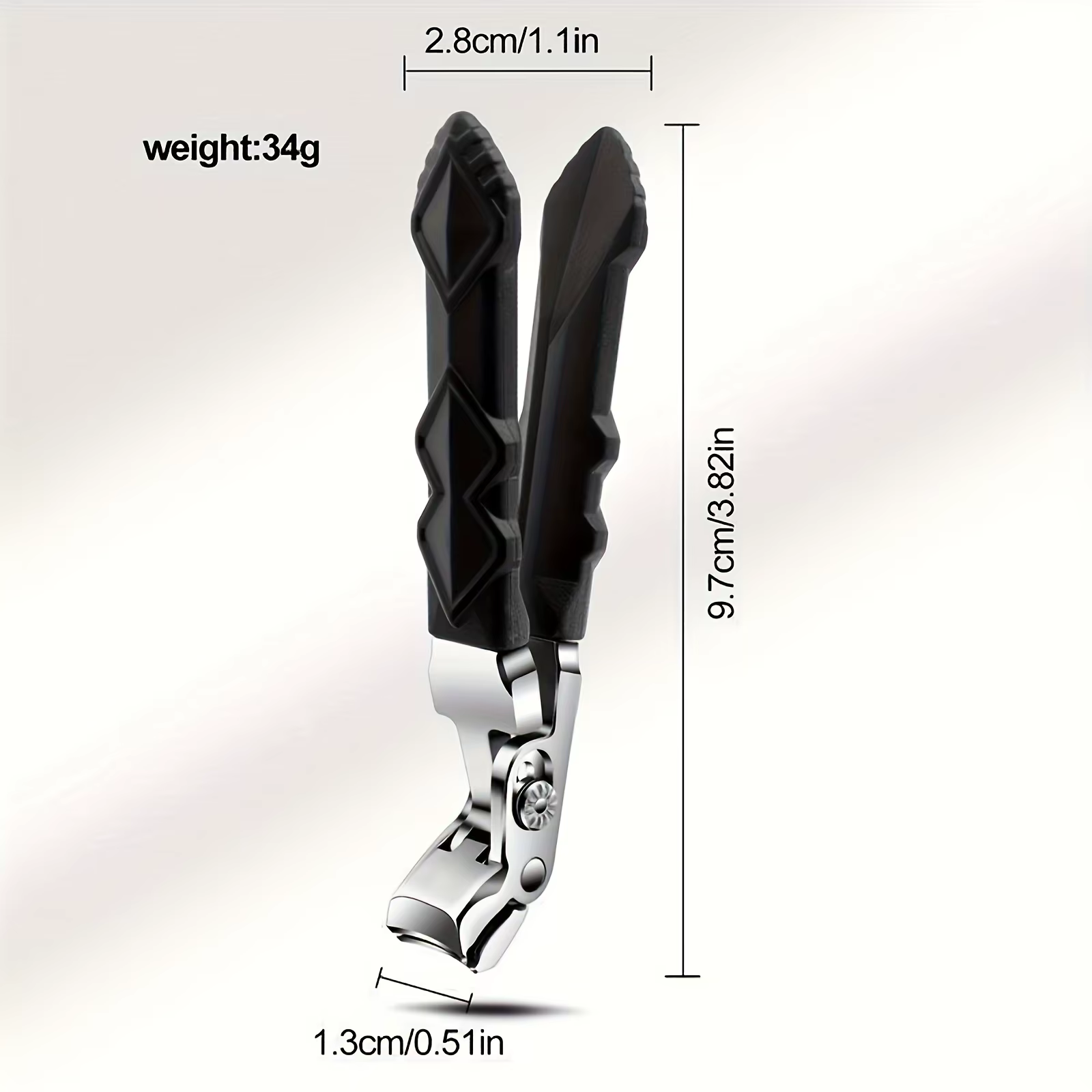 Coupe-ongles professionnel en acier inoxydable pour personnes âgées, mâchoire large, tête coudée, la