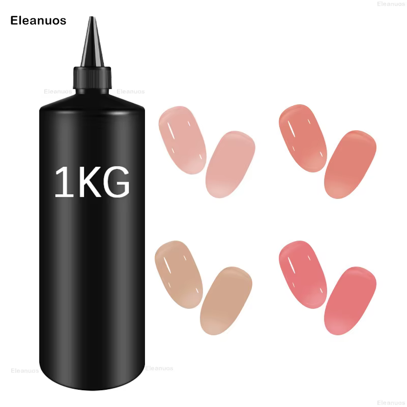Eleanuos vente en gros 1 kg sans lingette couche de finition Super qualité tremper UV LED Base en ca