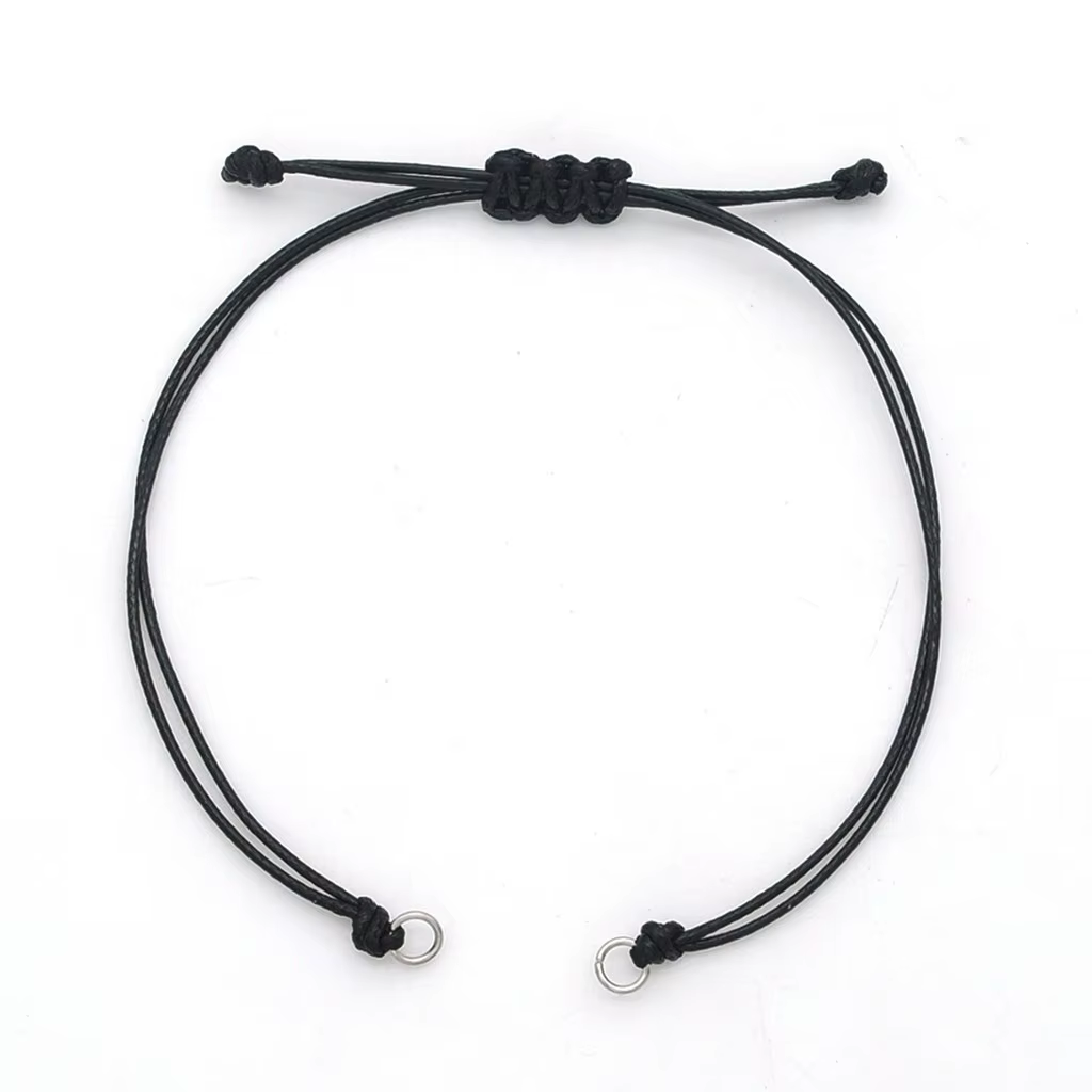 50 Cordons Tressés Cirés avec Boucle en Acier Inoxydable 304 pour la Fabrication de Bracelets DIY
