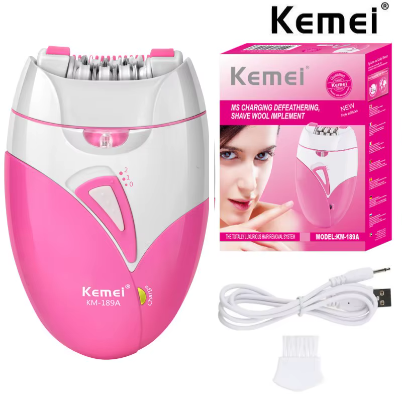 Kemei 189A femmes épilateur indolore Rechargeable corps épilation Machine électrique rasage partie p