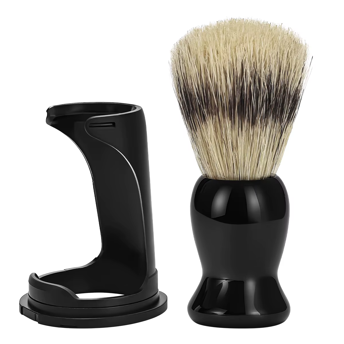 Ensemble de pinceaux de rasage pour hommes – Brosse de rasage à poils souples avec support classique