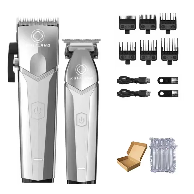 Kulilang R66 R55 R11 Kit de tondeuse à cheveux professionnelle pour hommes tondeuse à barbe lavable