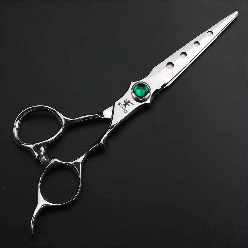 Ciseaux à cheveux professionnels en acier VG10 de 6 pouces, ensemble de ciseaux de coupe et d'aminci