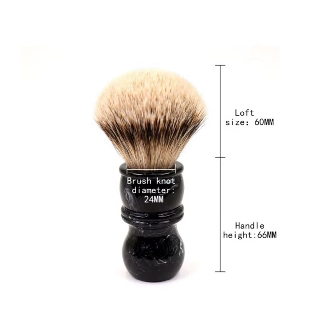 Yaqi 24MM hommes blaireau argent blaireau cheveux visage barbe appareil de nettoyage outil de rasage