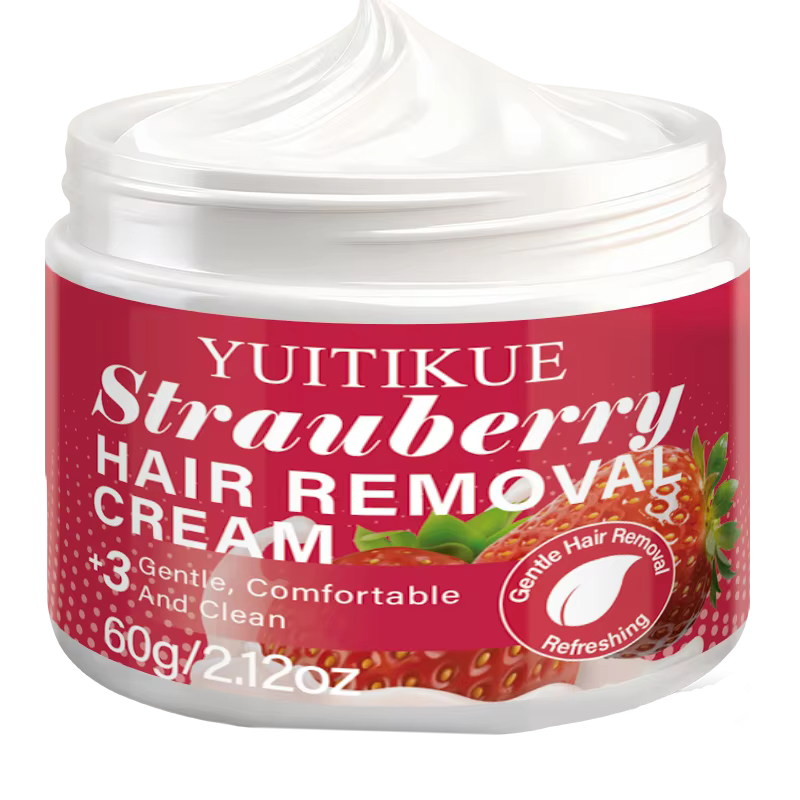 Crème dépilatoire à la fraise YUITIKUE, 60g, crème dépilatoire douce, confortable et rafraîchissante