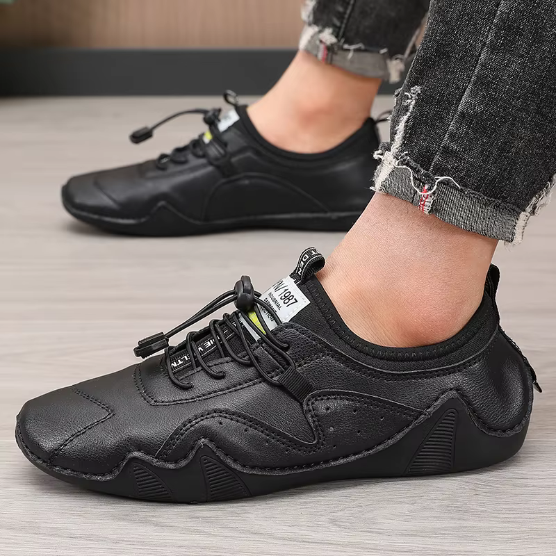 2023 nouvelles chaussures décontractées en cuir hommes baskets plates confortables hommes chaussures