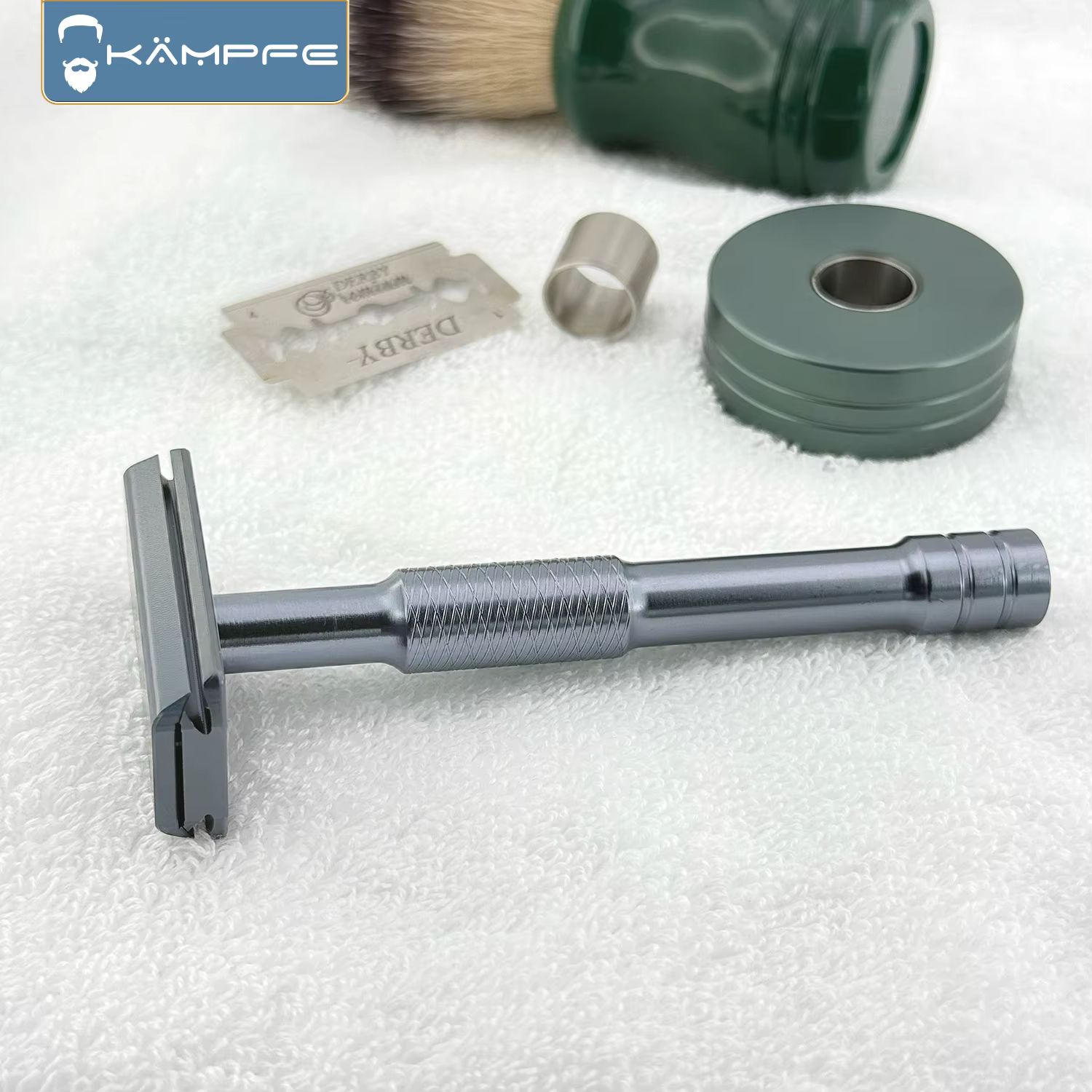 KAMPFE A99 Attack 30 ° Rasoir de sécurité double face en alliage d'aluminium gravé CNC à angle de