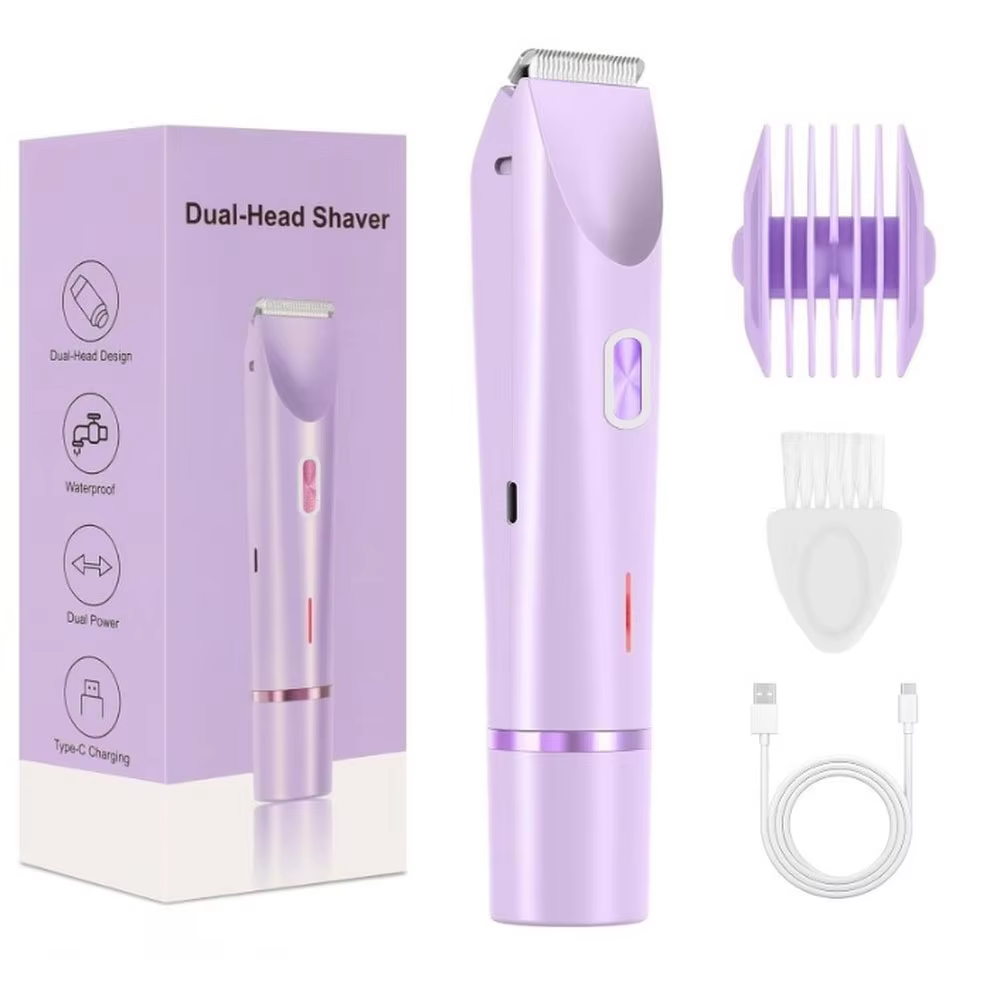 2in1 épilateur électrique rasoirs indolore Bikini tondeuse moustache faciale rasoirs corps tondeuse 