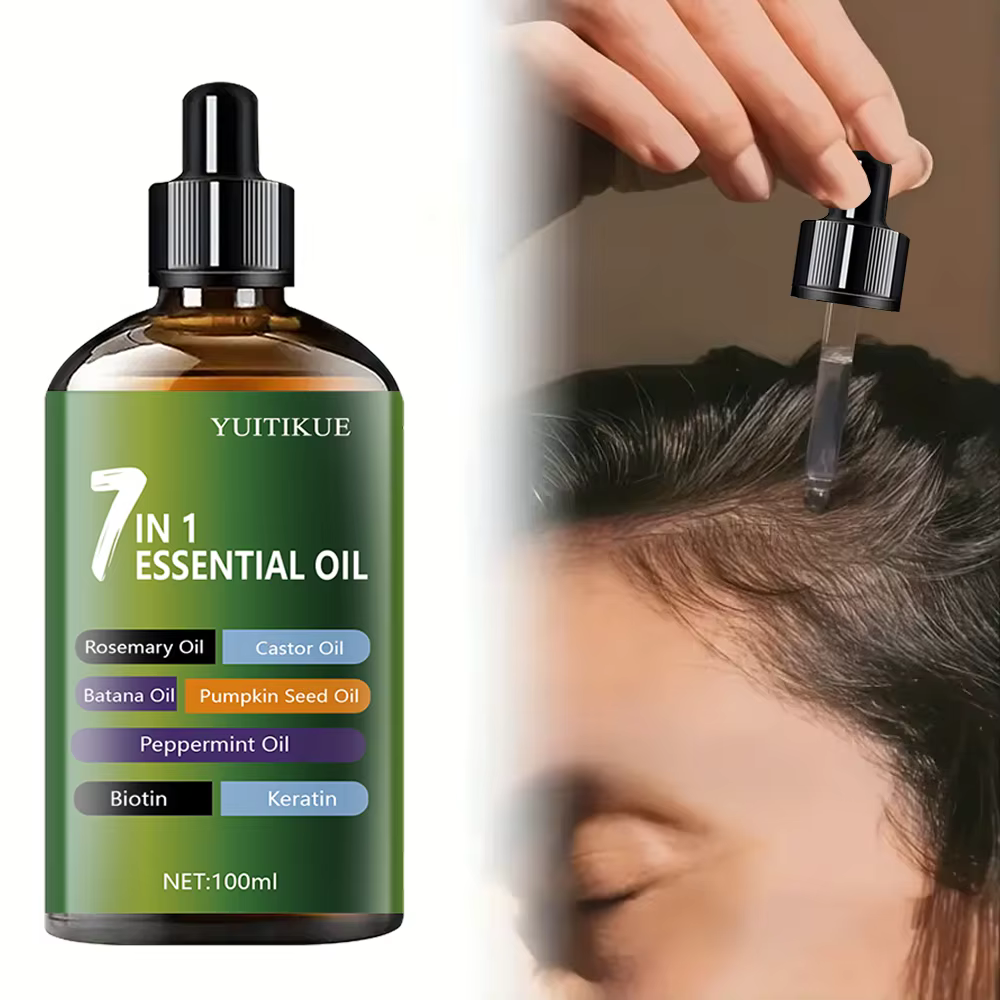 Huile capillaire 7 en 1 - L'huile capillaire haute brillance qui peut être absorbée rapidement et no