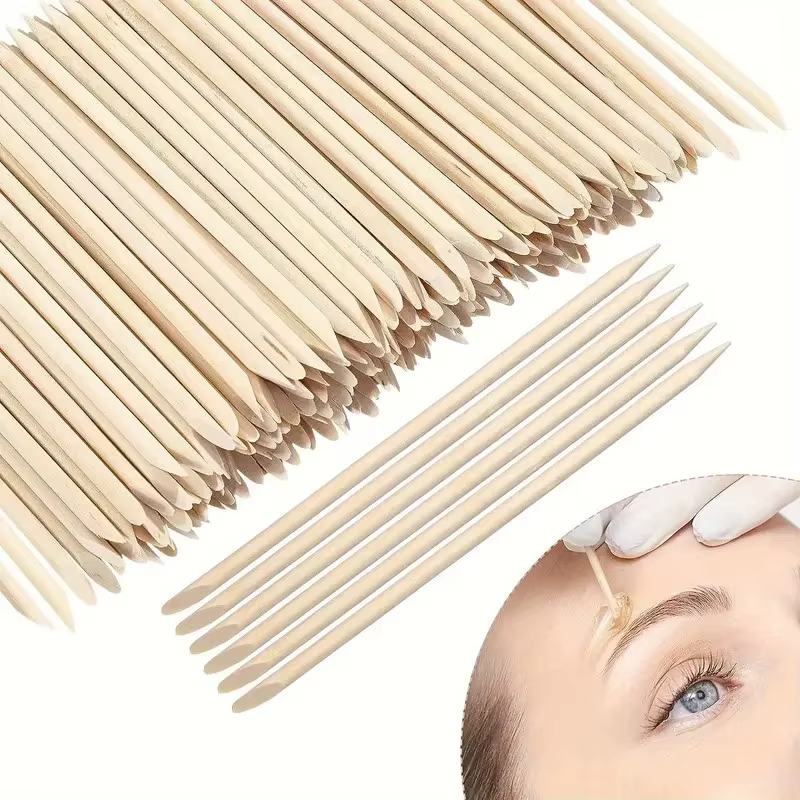 Bâtons applicateurs de cire en bois de qualité supérieure, 100 pièces, Mini taille pour l'épilation