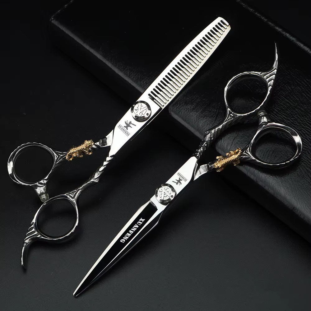 XUANFENG – ciseaux à cheveux professionnels de 6 pouces, ensemble de ciseaux de coupe et d'amincisse