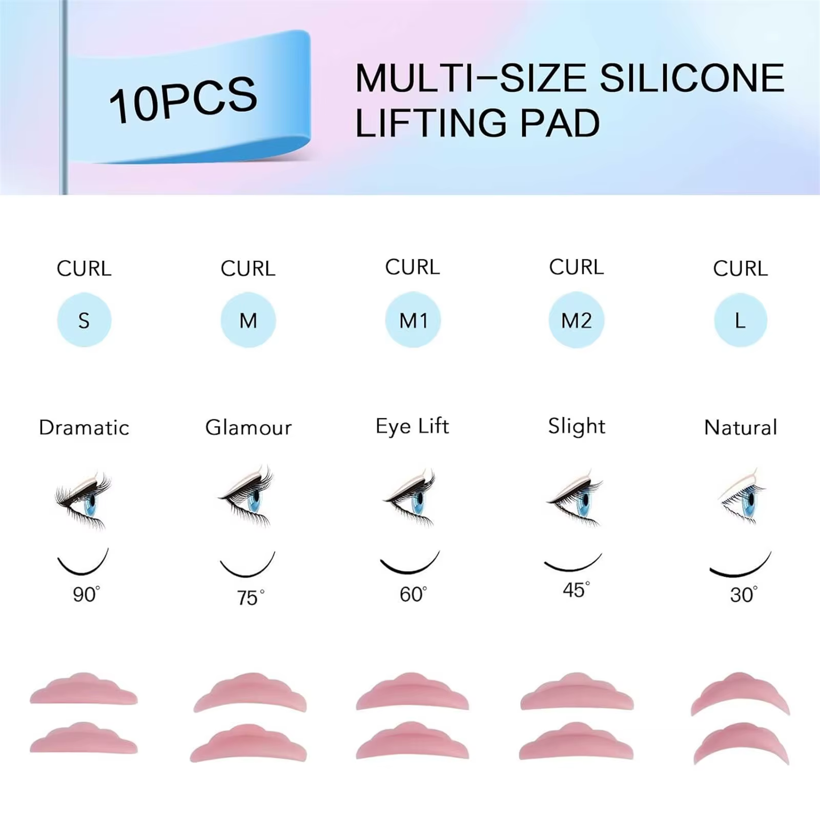 PERMANIA 15 pièces Kit de levage de cils levage rapide de cils 5 Minutes avec colle forte Sachet jet