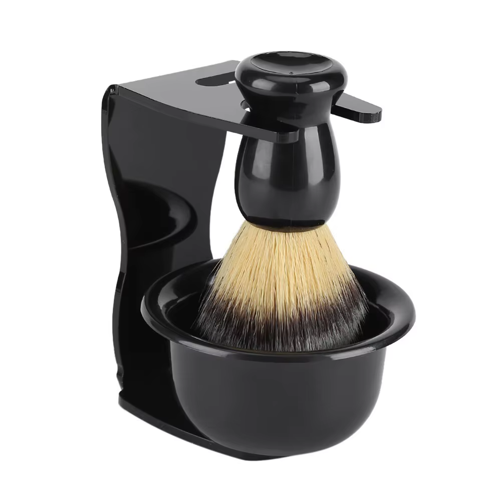 Ensemble de 3 brosses à raser pratiques et faciles à mousser, brosse à barbe professionnelle durable