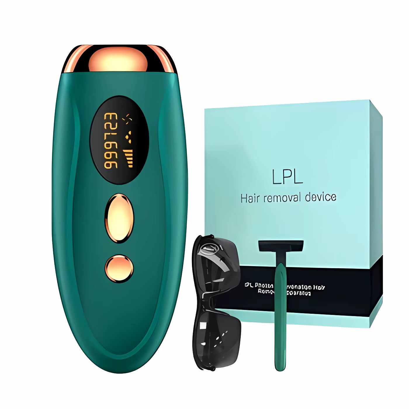 Épilateur laser IPL portable 999999 Flashes - Épilation indolore et permanente pour le corps et la