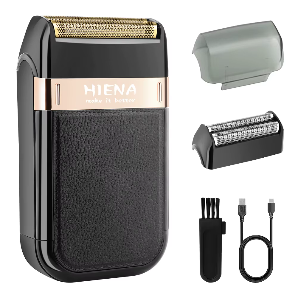 HIENA machine à raser hommes rasoir électrique tondeuse à cheveux boîtier en métal Rechargeable Pro 